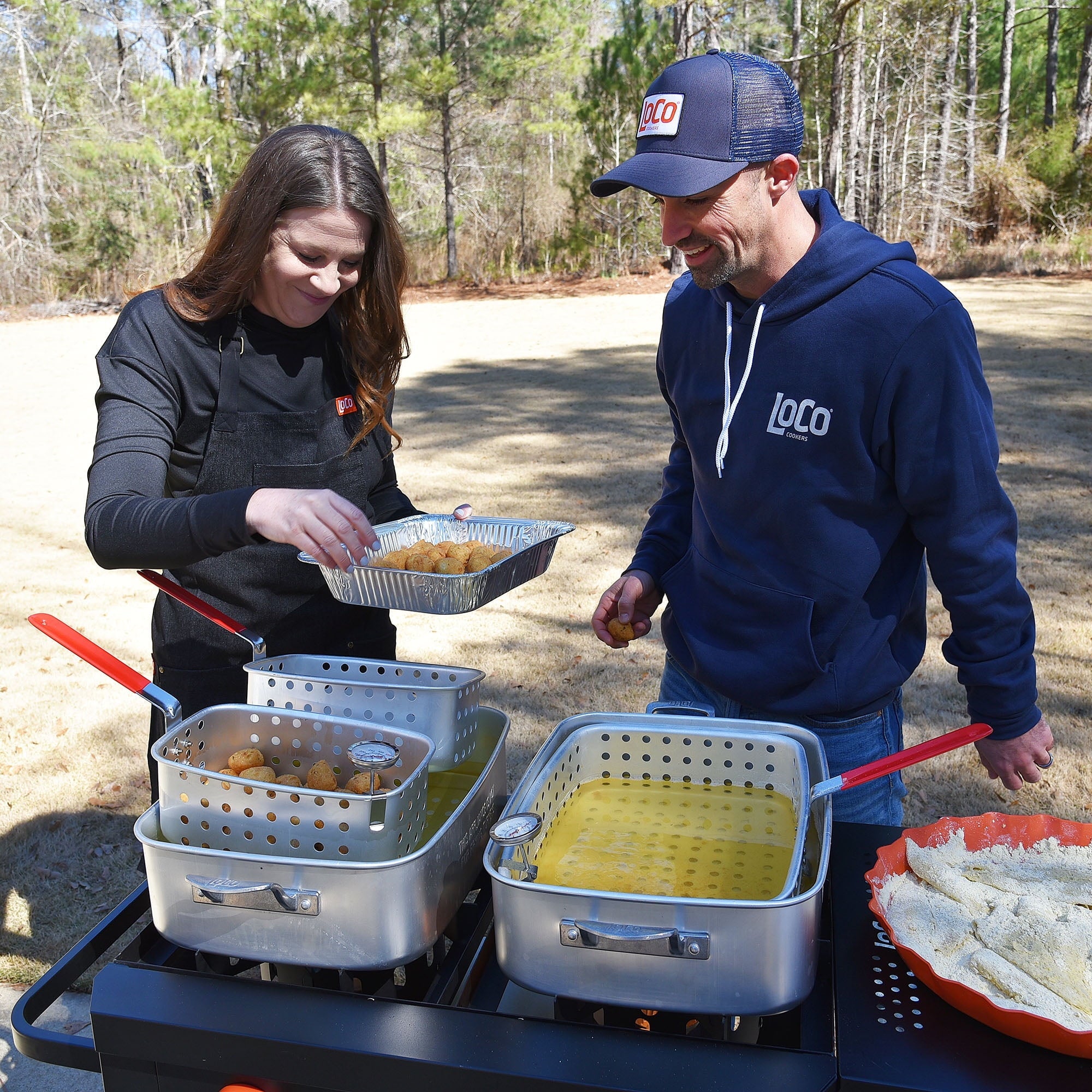 Loco Cookers Propane Dual Burner Fry Cart