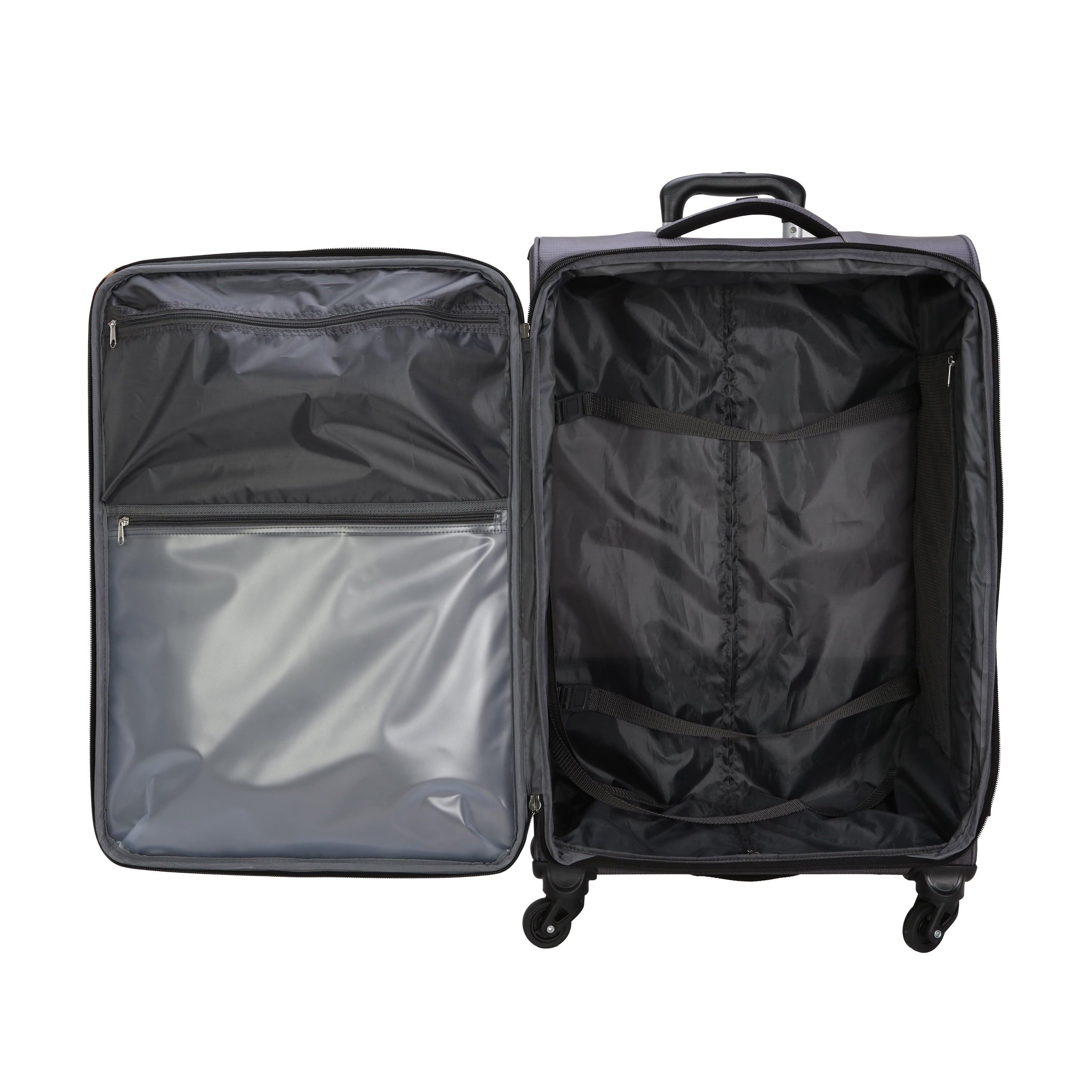 Protege 26-inch Gravity Free Softside Upright Checked Travel Luggage, Grey, Adult