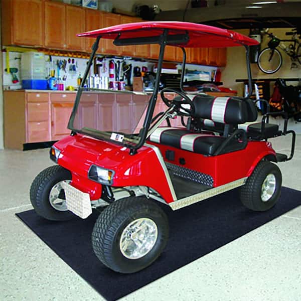 Black 48 in. x 96 in. Vinyl Garage Mat