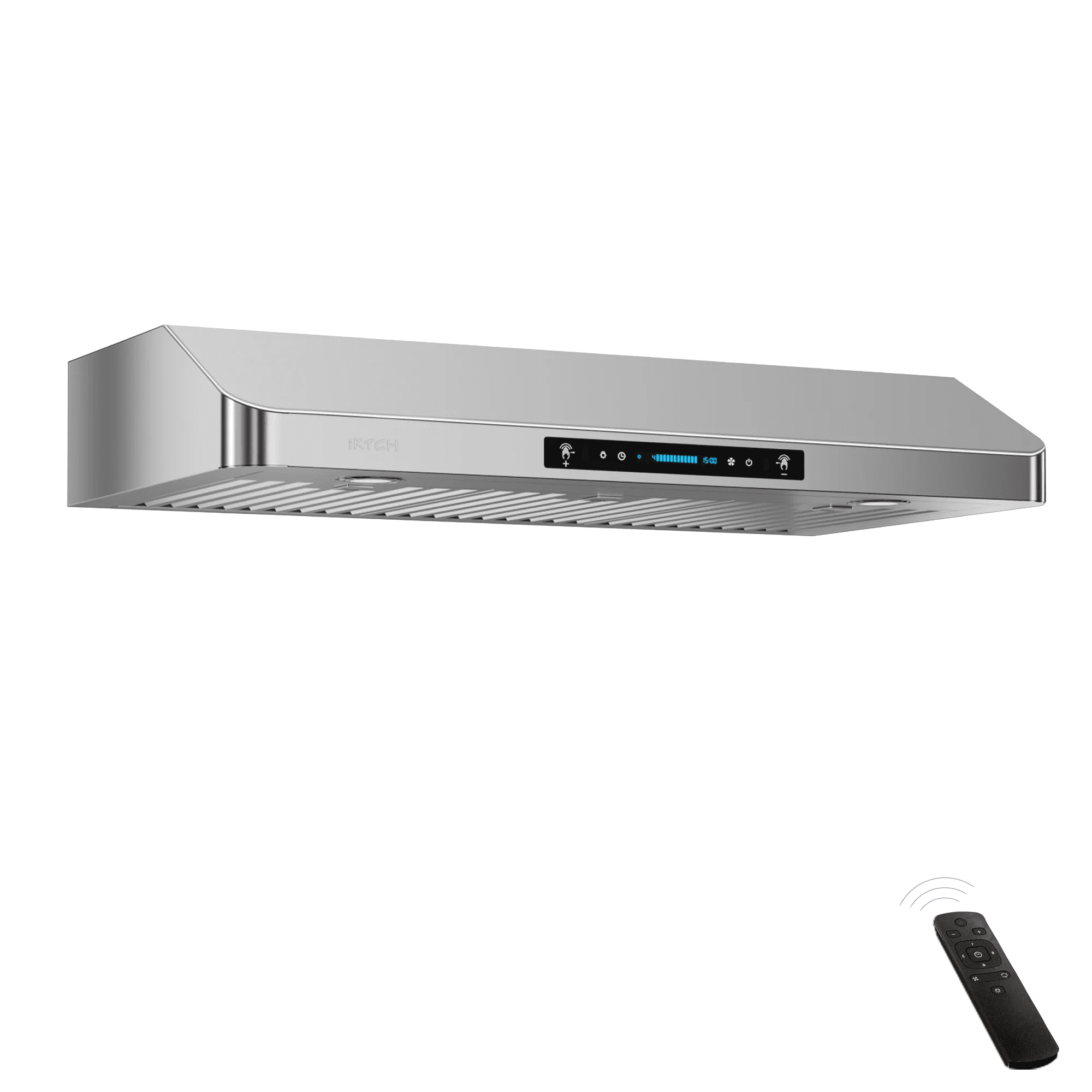 IKTCH 42 Inch Under Under Cabinet Range Hood with 900-CFM, 4 Speed Gesture Sensing&Touch Control Panel, Stainless Steel Kitchen Vent with 2 Pcs Baffle Filters