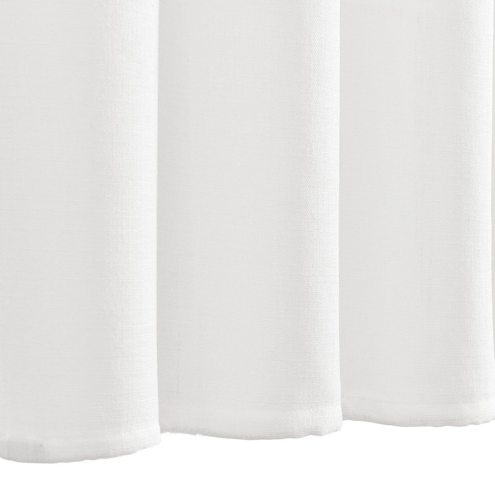 Curtainking Farmhouse Casual Weave Rod Pocket Semi-Sheer Cafe Curtains, 26