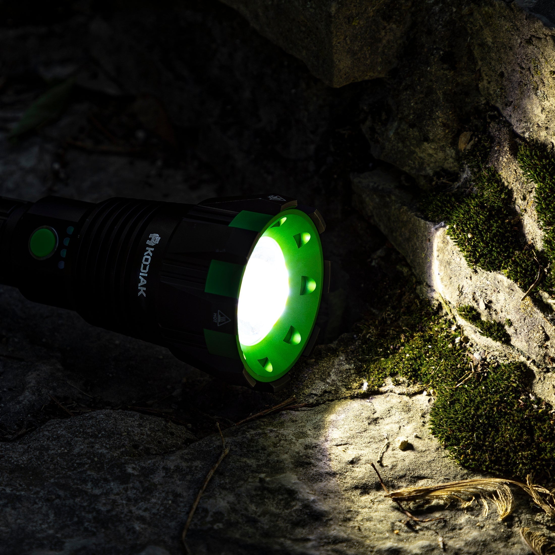 Kodiak Kolossus Rechargeable Tactical Flashlight COB LED Light Output up to 15,000 Lumens