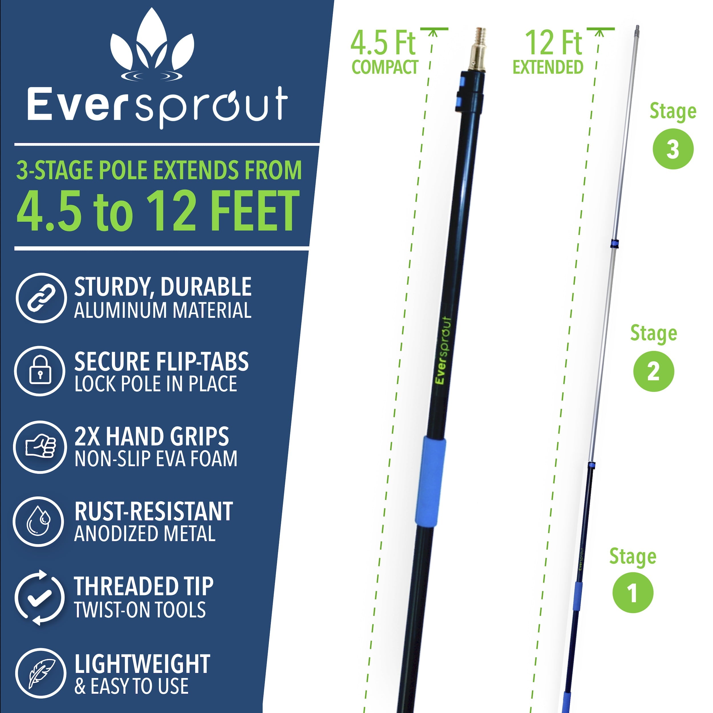 EVERSPROUT Never-Scratch SnowBuster 5-to-12 Foot