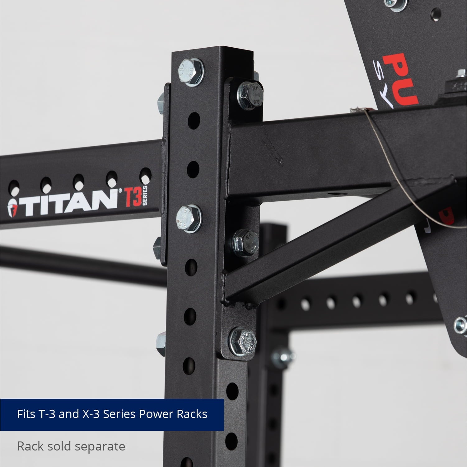 Titan Fitness T-3 and X-3 Series Rack-Mounted Revolving Pull-Up System 1.25” Pull-Up Bars