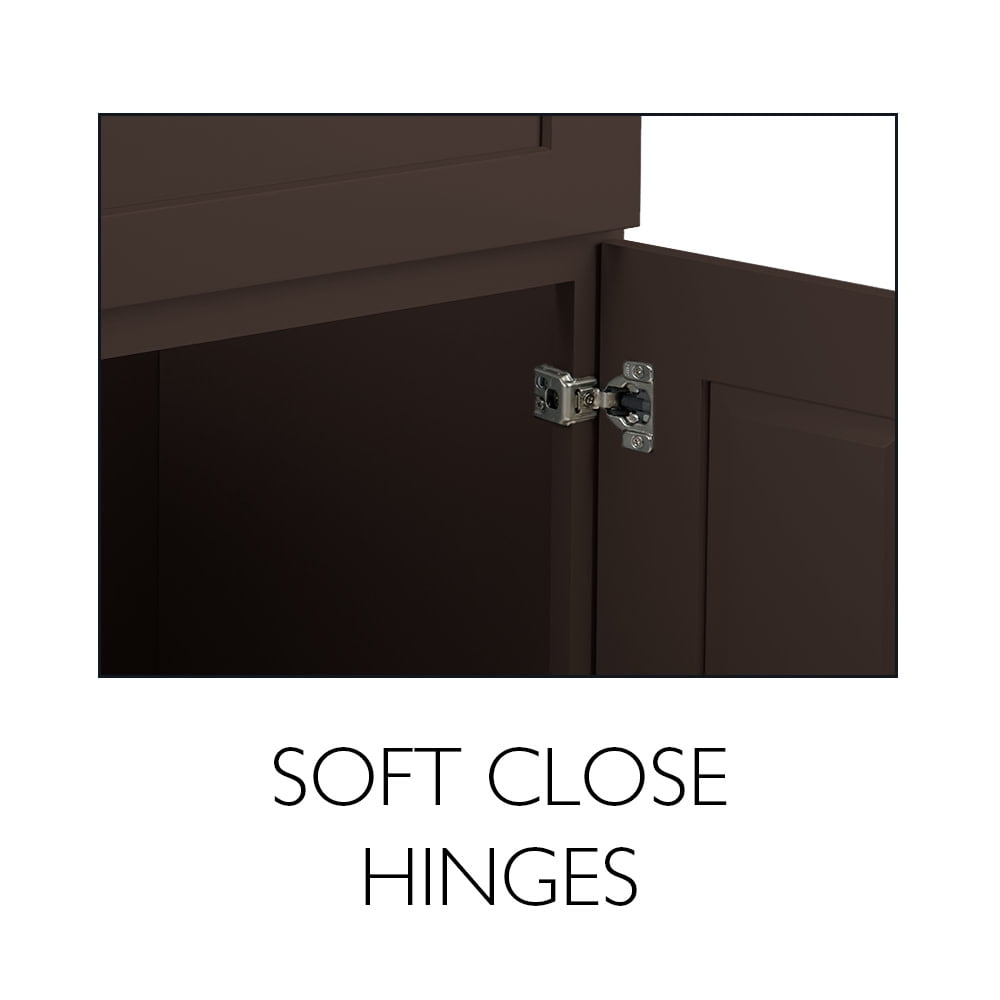 Design House 543017 Brookings Unassembled RTA (Ready-to-Assemble) Shaker Style Wall Kitchen Cabinet 15x36x12, Espresso