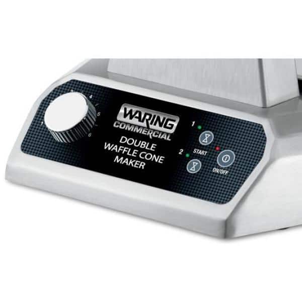 120-Volt 1400-Watts Silver Heavy-Duty Double Vertical Waffle Cone Maker