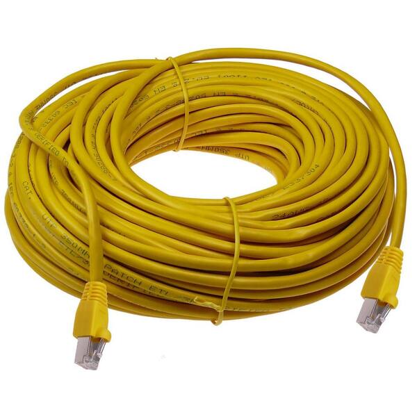 100 ft. Cat6a Snagless Shielded (STP) Network Patch Cable, Yellow