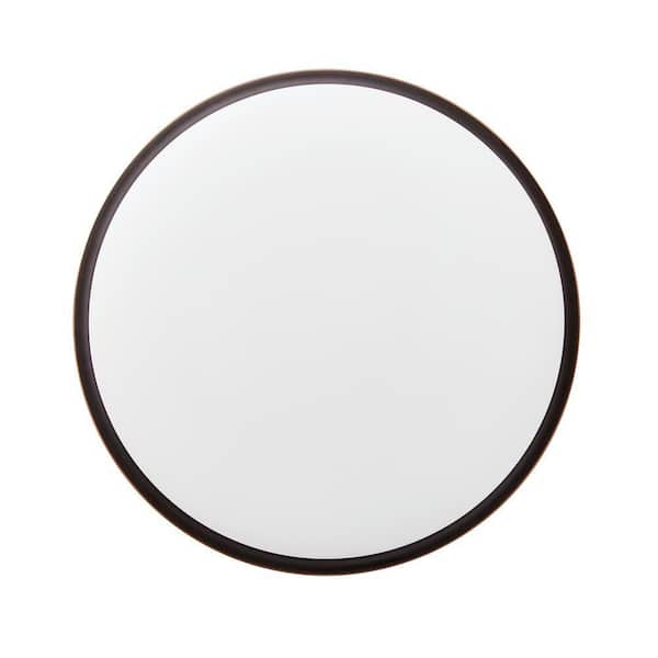 Chilton 15 in. Light Oil-Rubbed Bronze Adjustable CCT Integrated LED Flush Mount with Glass Shade