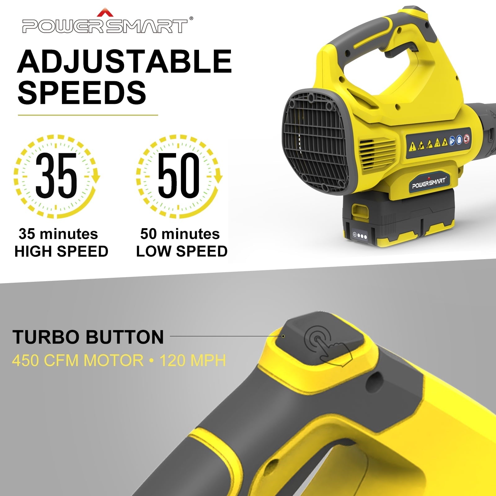 PowerSmart 40V Push Lawn Mower Kit with Leaf Blower (2-Tool)