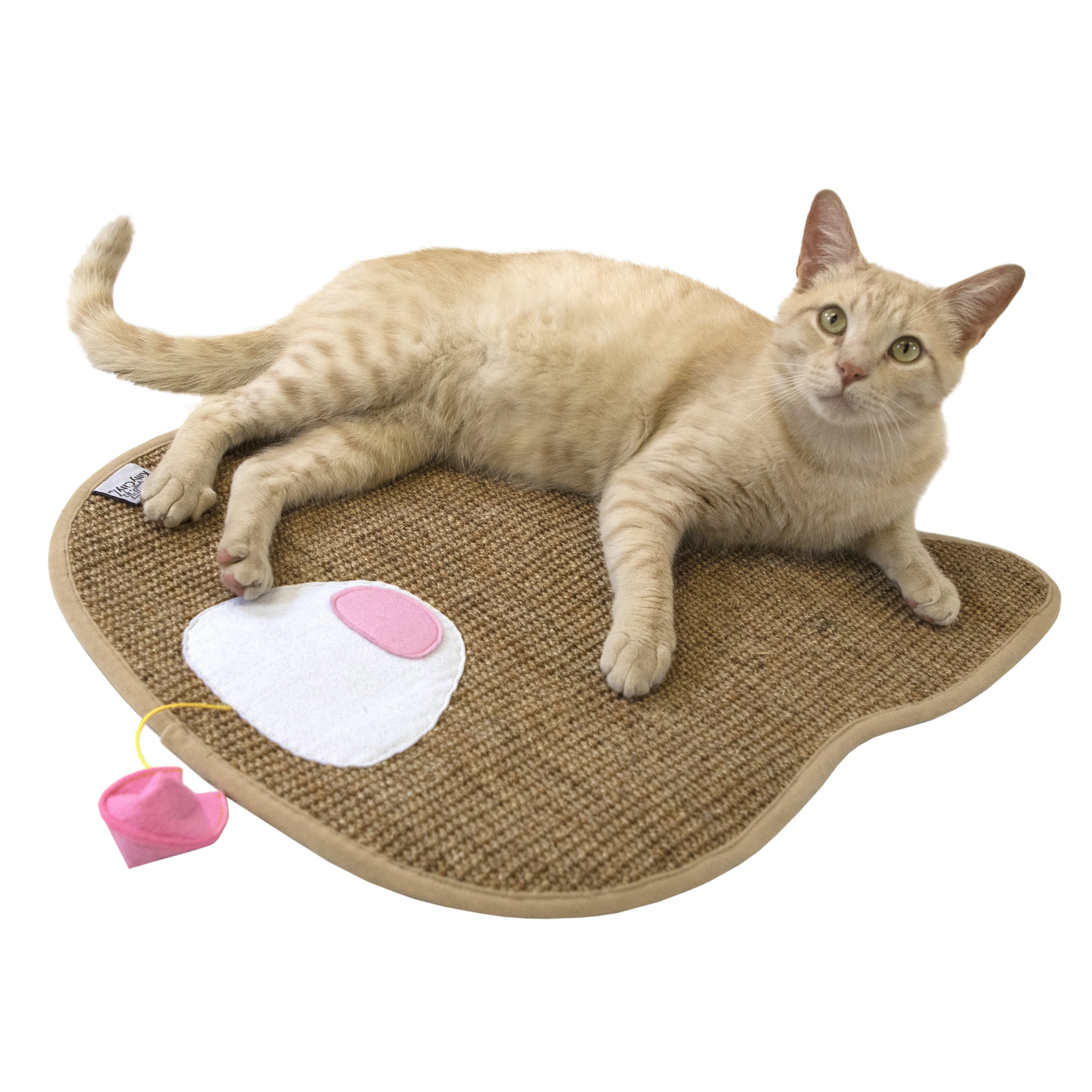 Kitty City Crazy Premium Heavy Duty Catnip Sisal Scratch Pad, Natural Cat Training Scratch Play Pad, Large