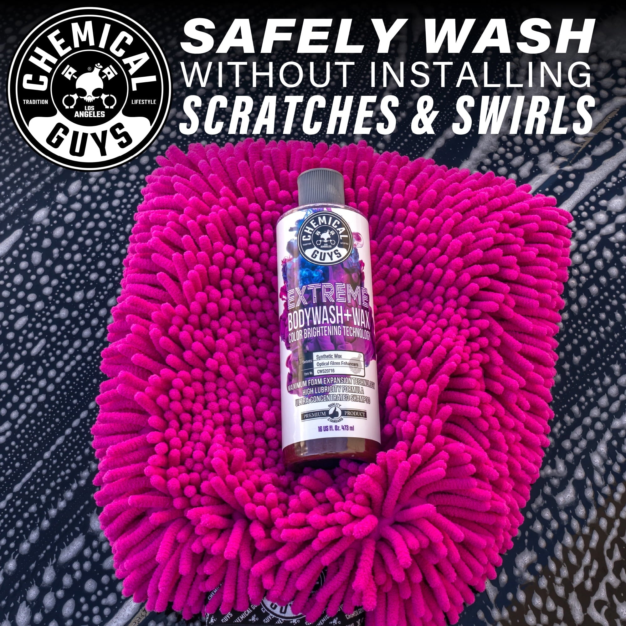 Chemical Guys CWS20716 Extreme Bodywash & Wax Foaming Car Wash Soap, 16 oz
