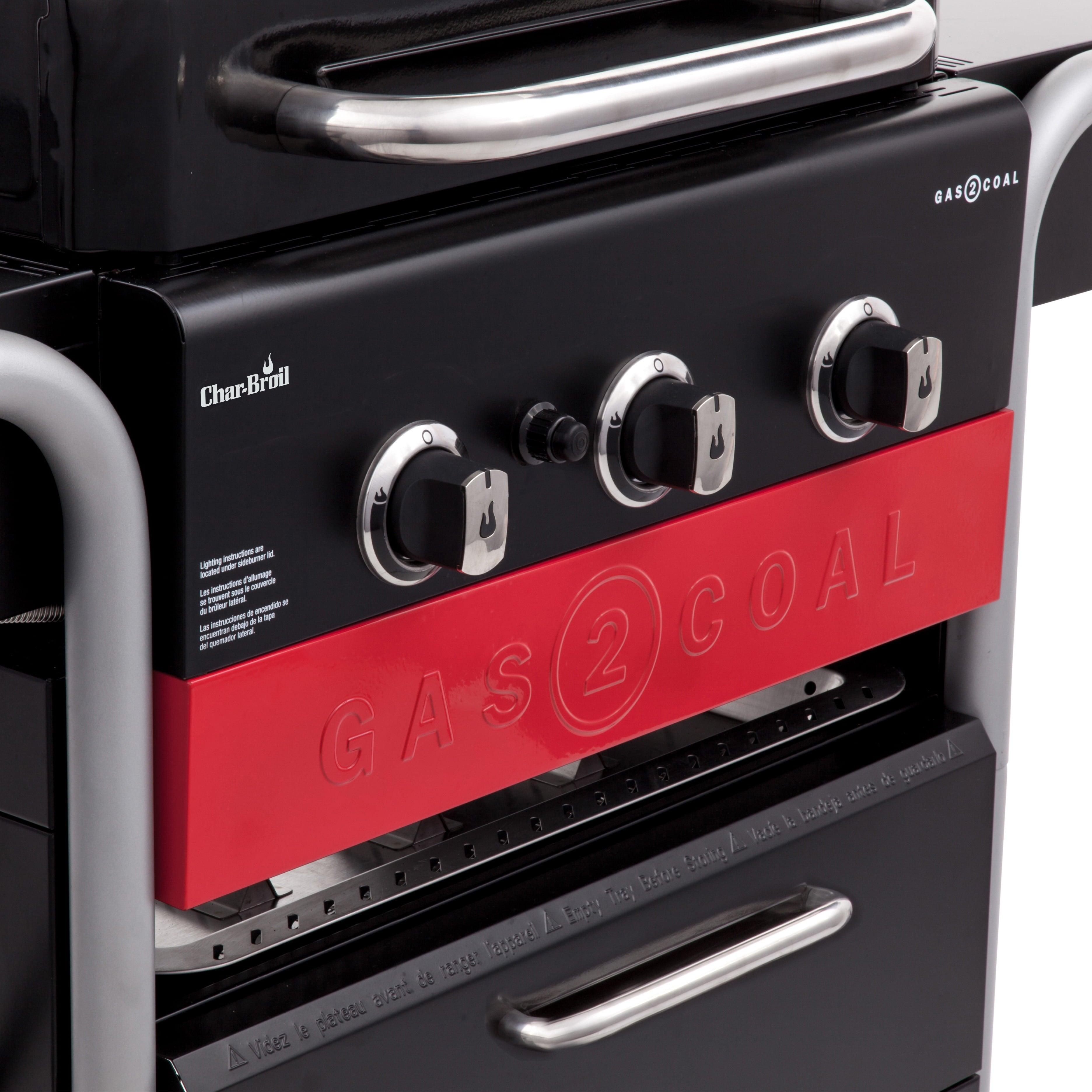 Gas2Coal 3-Burner LP Gas & Charcoal Outdoor Combination Grill