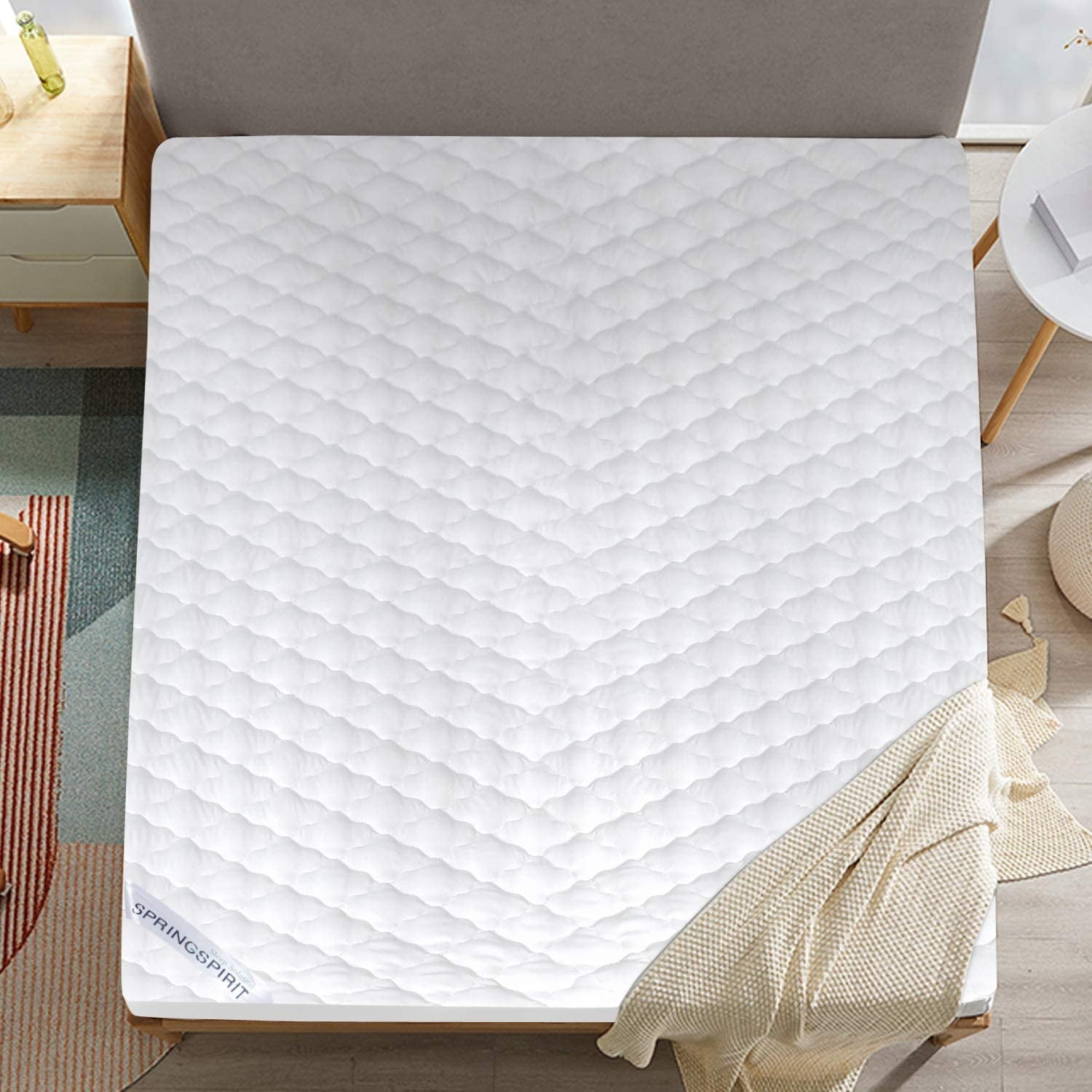 Fitted Microfiber Mattress Encasement, Full, Waterproof, Easy Care, Breathable