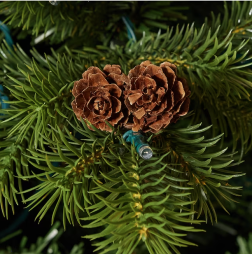 GE 9-ft Cedar Rock Fir Pre-lit Artificial Christmas Tree with LED