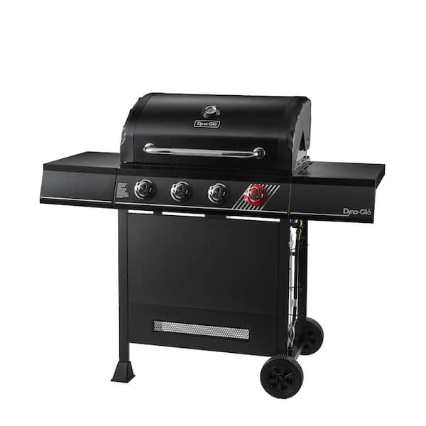4-Burner Propane Gas Grill in Matte Black with TriVantage Multifunctional Cooking System