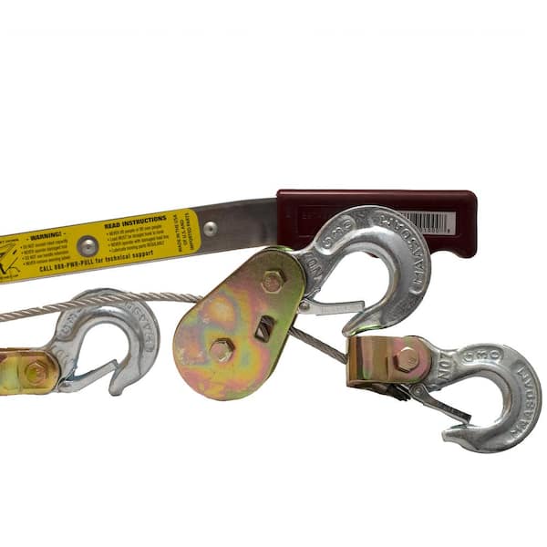 1 to 2-ton Capacity Convertible Winch Puller Come Along Tool with Included Cable