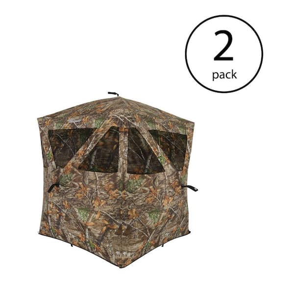 66 in. x 55 in. x 55 in. Care Taker Polyester Realtree Camo Ground Blind (2-Pack)