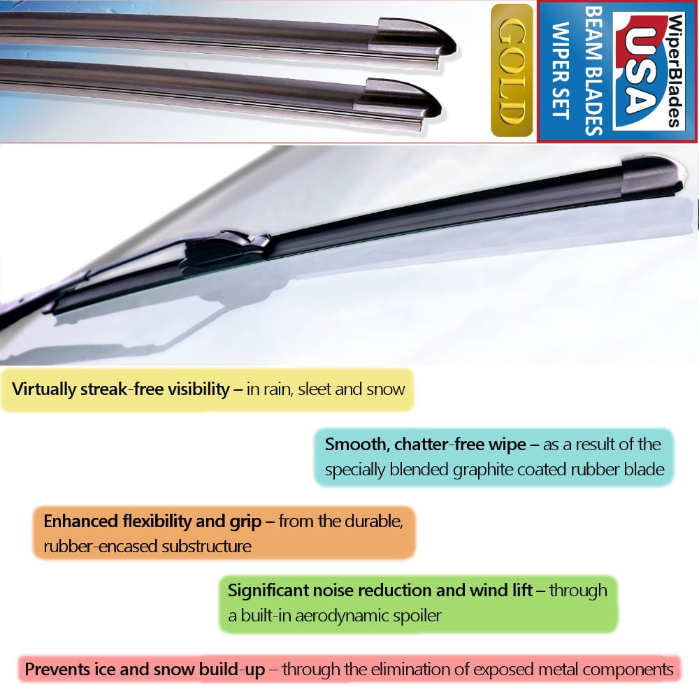 2006 Hyundai Tucson Beam Wiper Blades Wipers WBUSA (Set of 2)