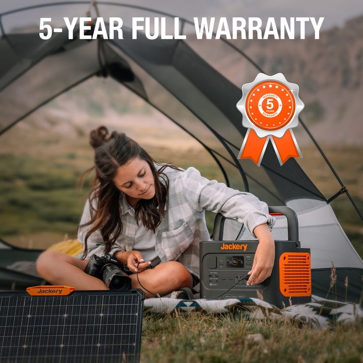 Jackery SolarSaga Solar Panel 80W, Dual-Sided Panels Enhanced Power Generation Efficiency of 25%, IP68 Waterproof and Dustproof, Compatible with all Jackery Power Stations, (Solar Panel Only)