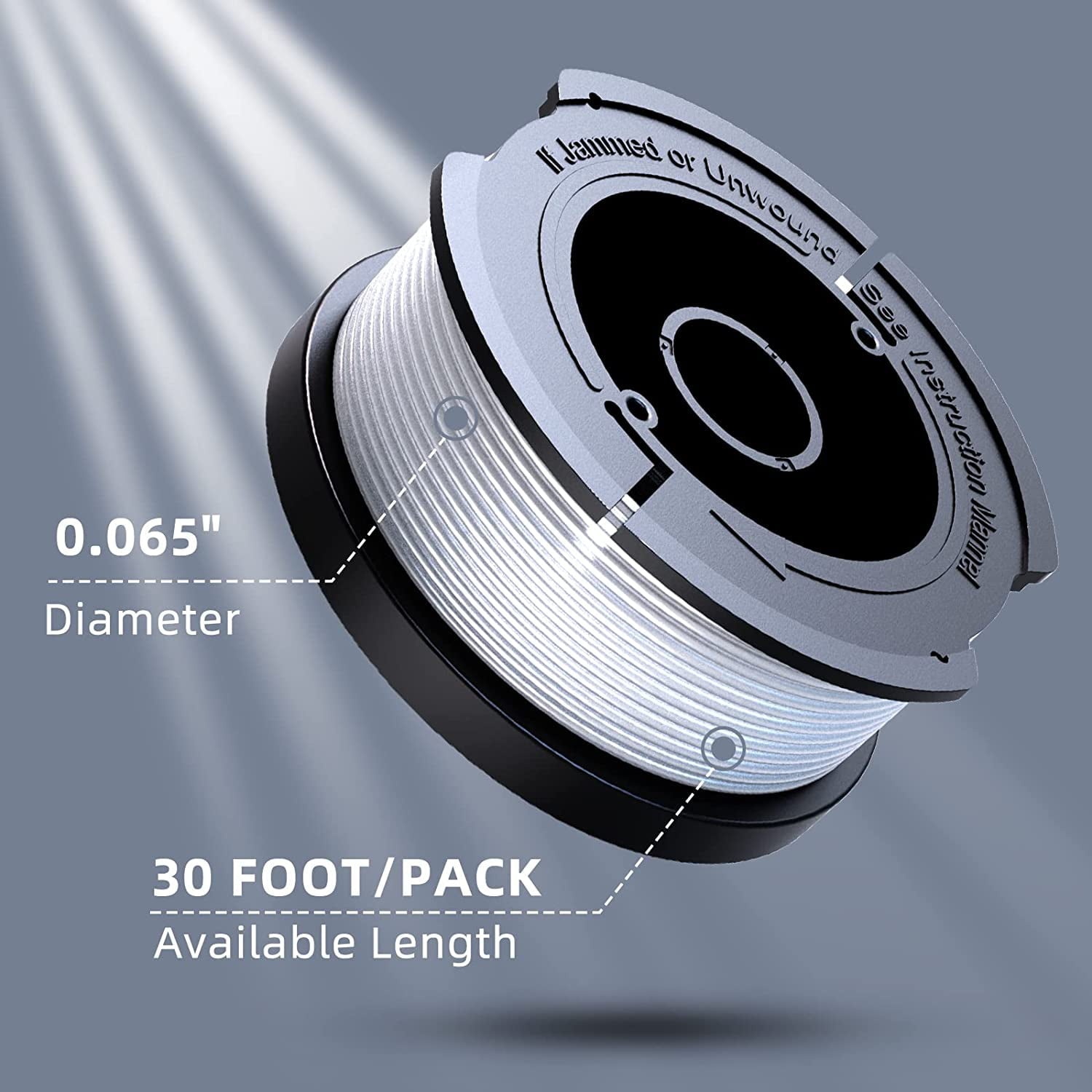 10 Pack String Trimmer Replacement Spool Compatible with BLACK+DECKER, 240ft 0.065