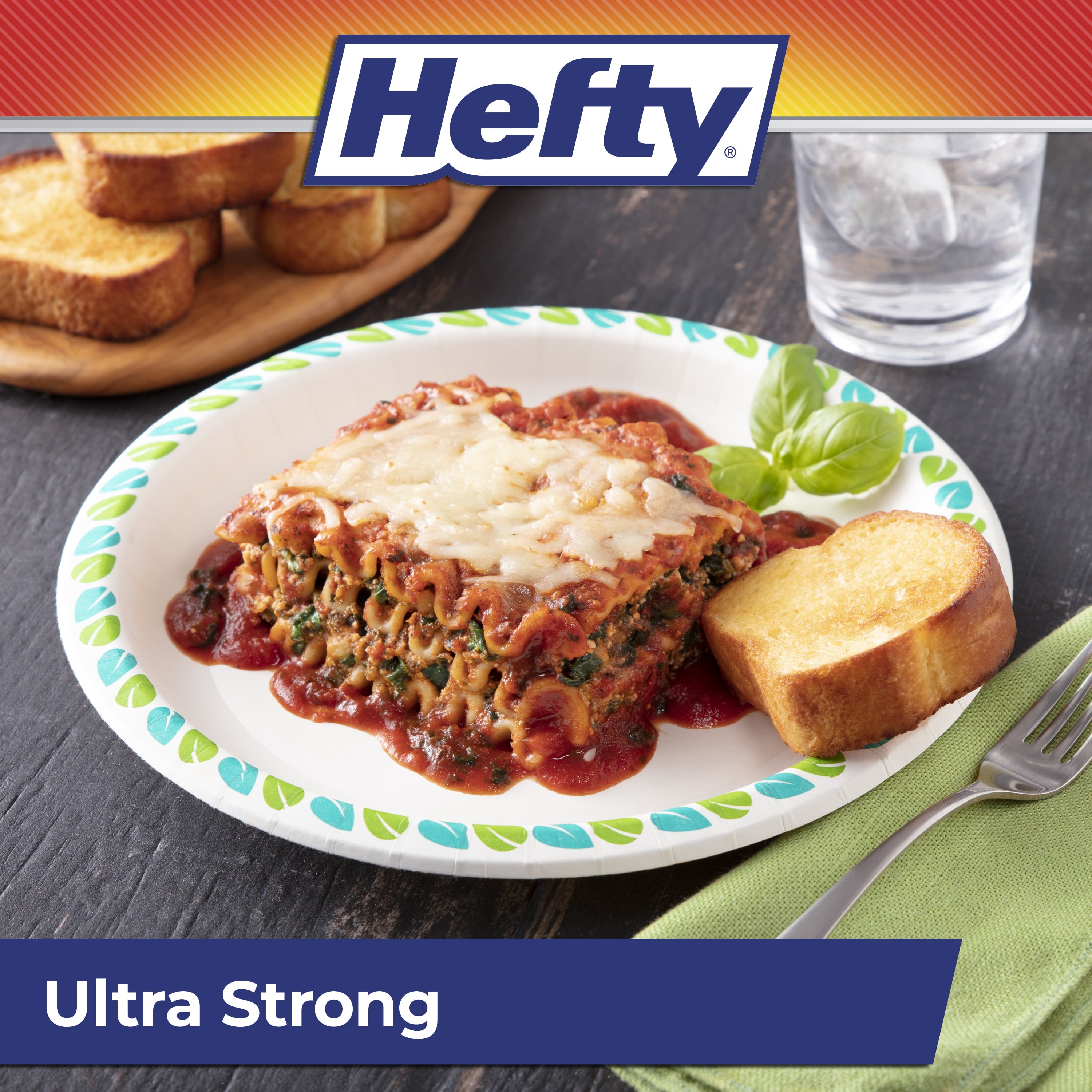 Hefty Compostable Printed Paper Plates, 10 Inch, 20 Count