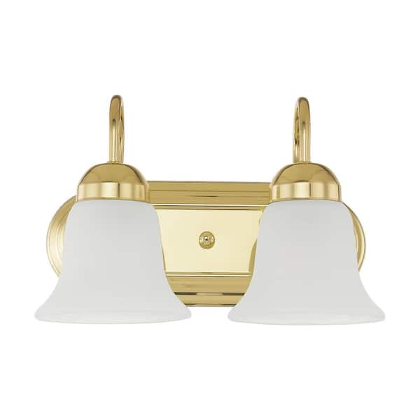Riviera 2 Light Polished Brass Bath Vanity Light