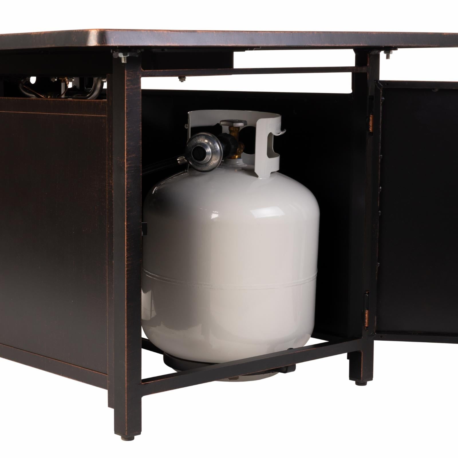 Fire Sense Meerin 48 in. Rectangular Aluminum Gas Fire Pit Table