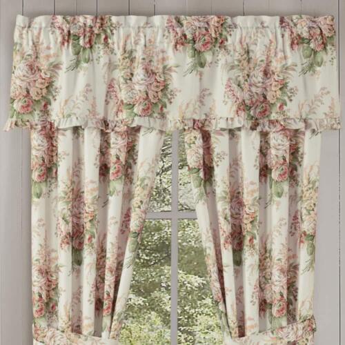 Window Scarve/Valance 72"W Coral Polyester Window Straight Indoor Orange Floral