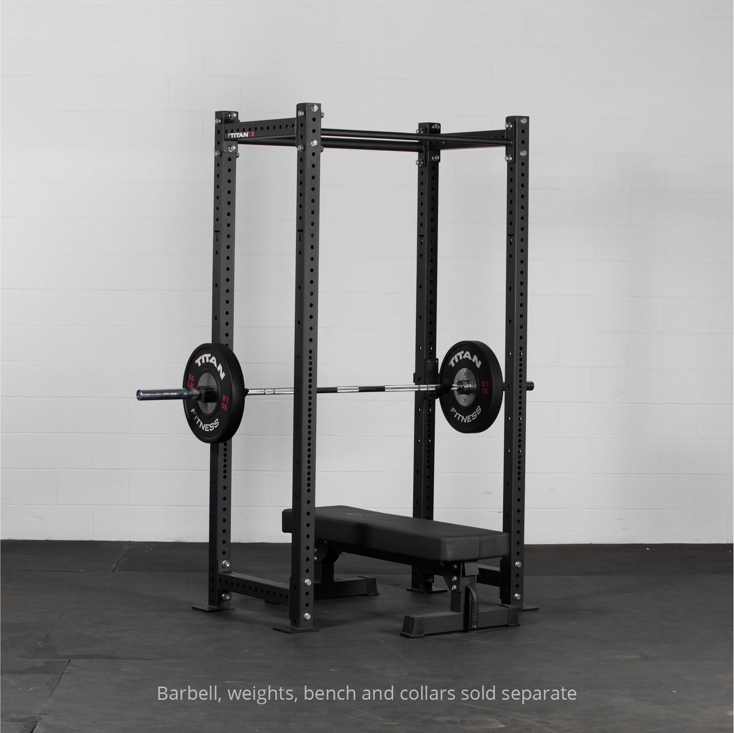 Titan Fitness X-3 Series Tall Bolt-Down Power Rack with Weight Plate Holders 36-in. Depth