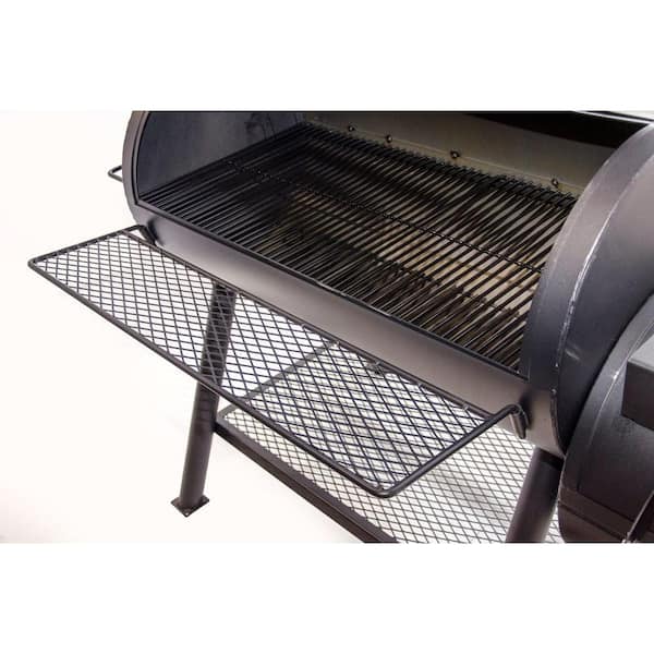Longhorn Offset Smoker in Black with 1,060 sq. in. Cooking Space