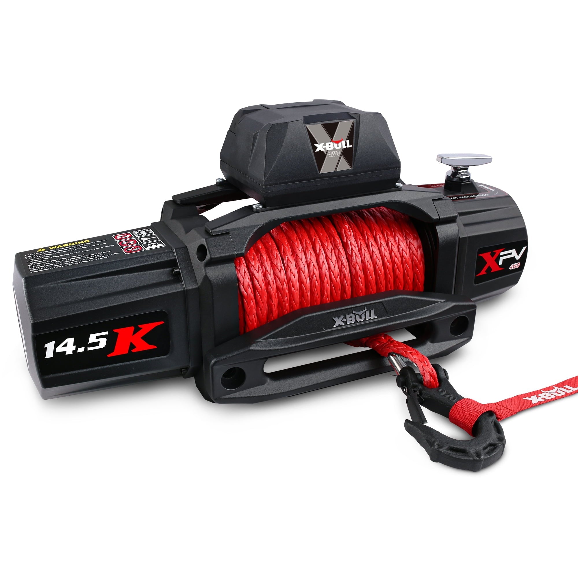 X-BULL Electric Winch XPV 14500LBS  12V Winch Synthetic Rope SUV Jeep Truck Towing 4WD Off-Road