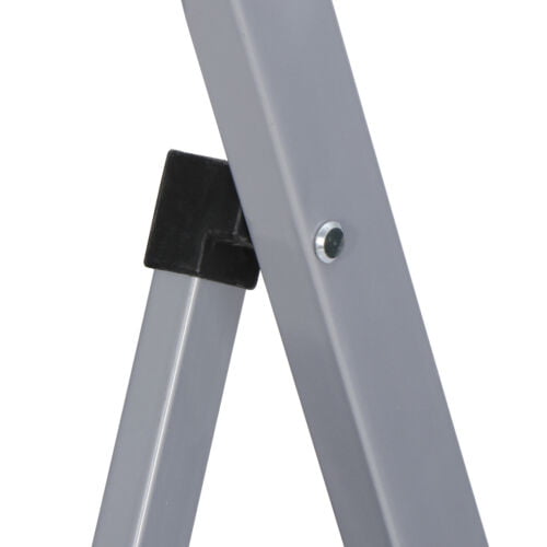 ZENSTYLE 3 Step Ladder Folding Step Stool 330lb Capacity Sturdy Steel Frame, Silver and Black