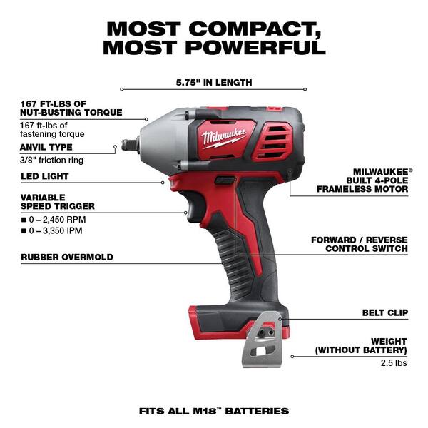 M18 18V Lithium-Ion Cordless Combo Tool Kit (6-Tool) with 3/8 in. Impact Wrench and Blower