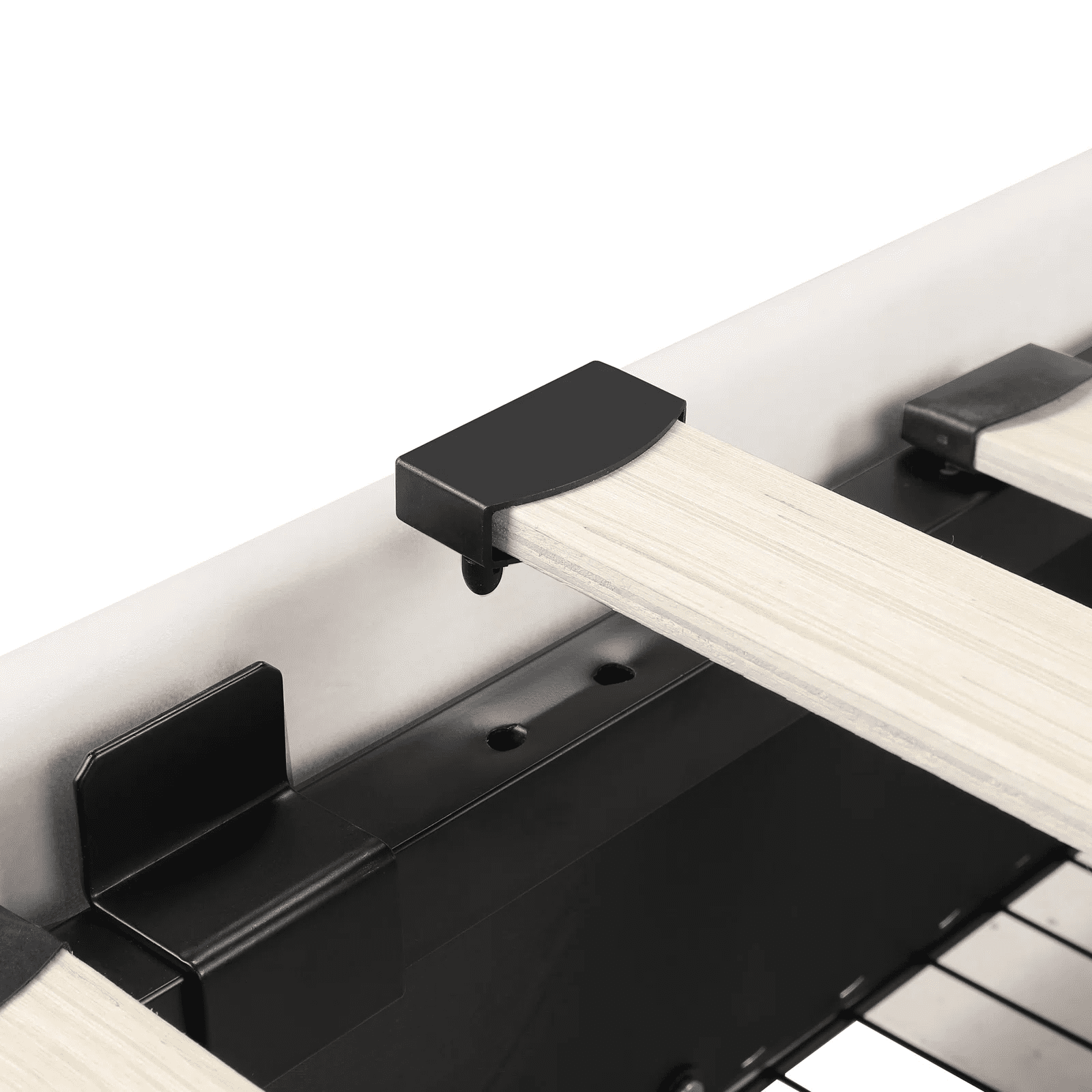 Homfa Queen Size Storage Bed with 4 Drawers, Button Tufted Upholstered Platform Bed Frame with Adjustable Headboard, Off-White