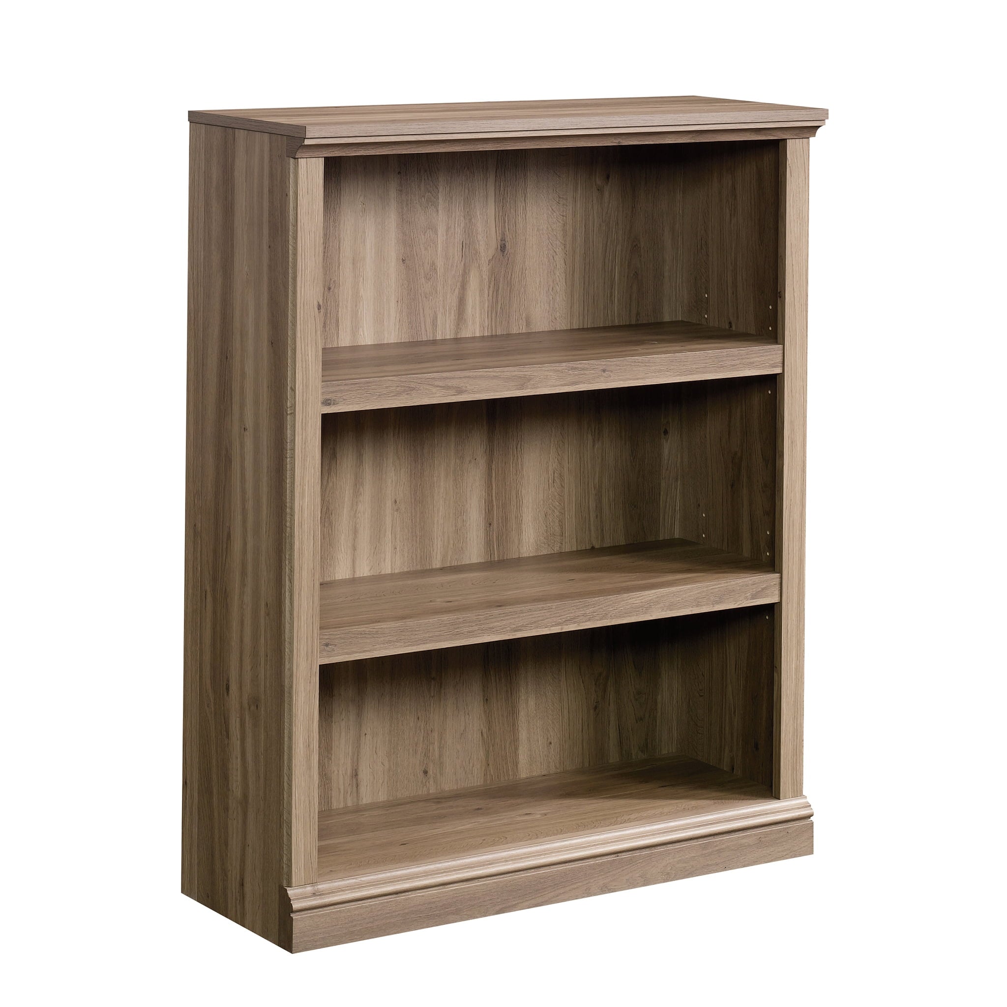 Sauder Select 3 Shelf Bookcase, Salt Oak Finish