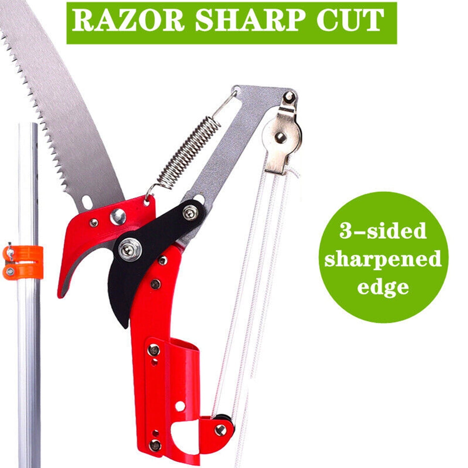 26 Foot Tree Trimmer Pole Manual Pruner Cutter Set Extension Cut Tree Branch Garden Tools Hand Pole Saws