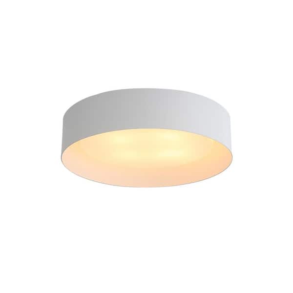 Lynch 15.75 in. White Flush Mount