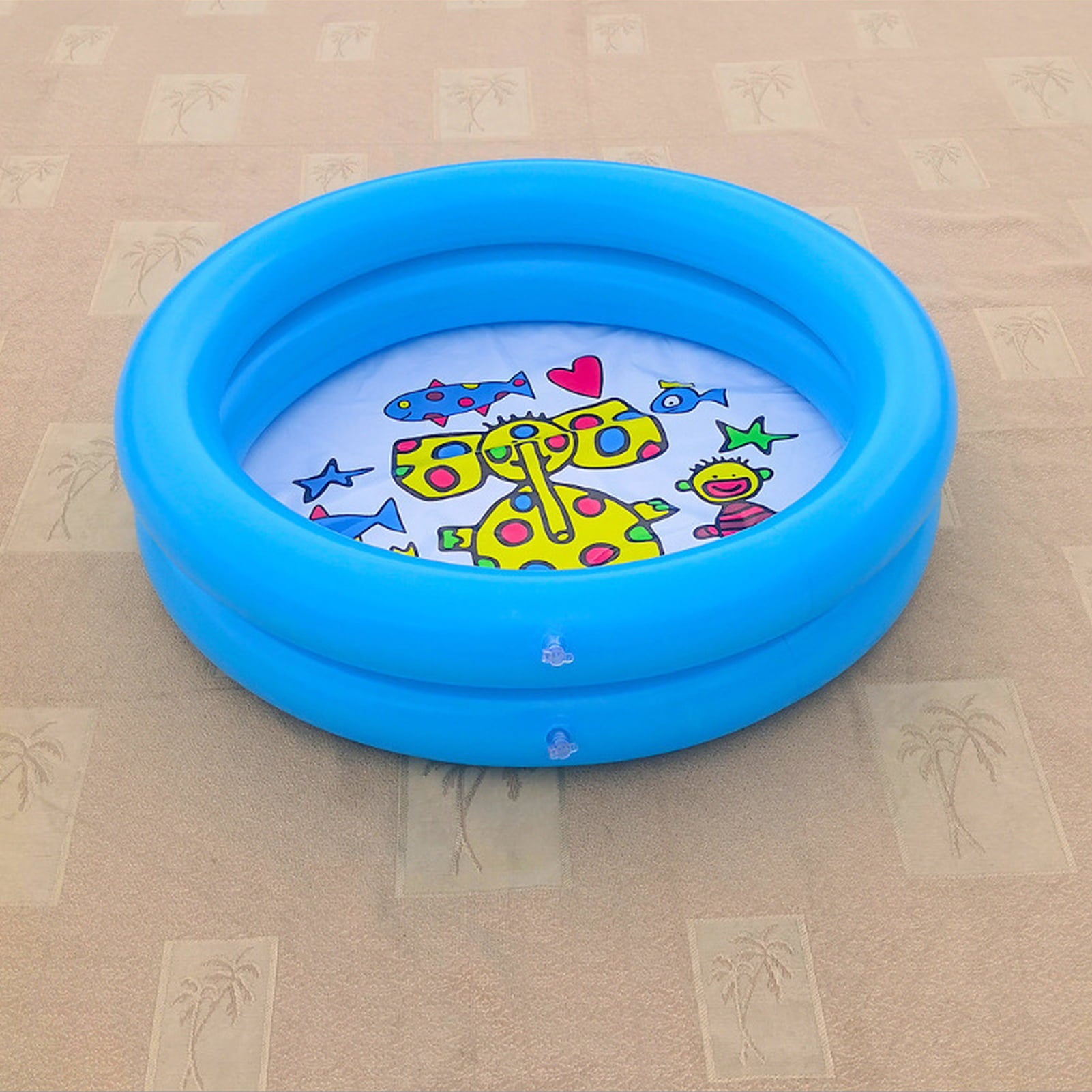 HEVIRGO Thicken Inflatable Pool Blow Up PVC Round Swimming Pool for Kids Baby Toddler,Blue