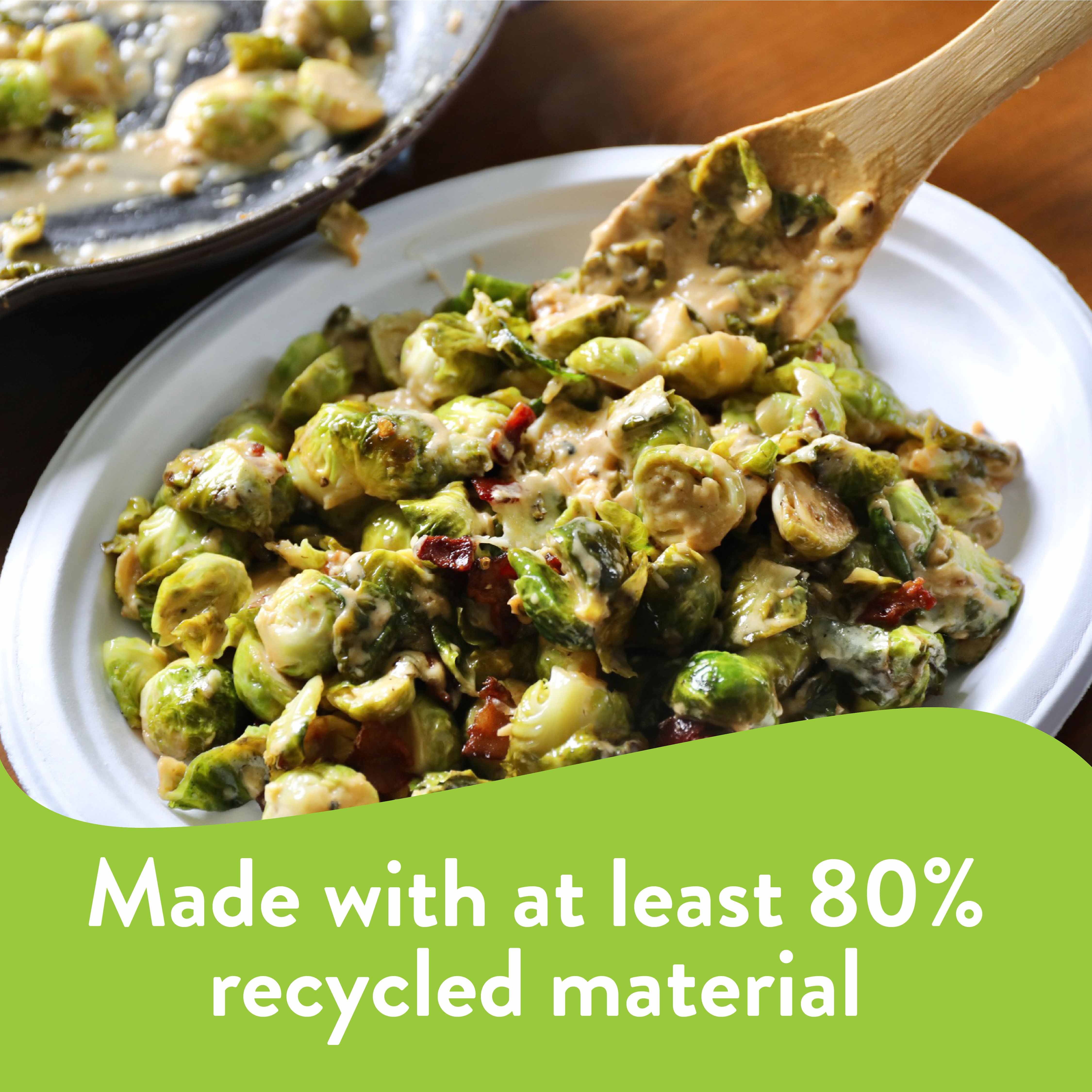 Chinet Classic® Premium Disposable Paper Platters, White, 12 ⅝ x 10