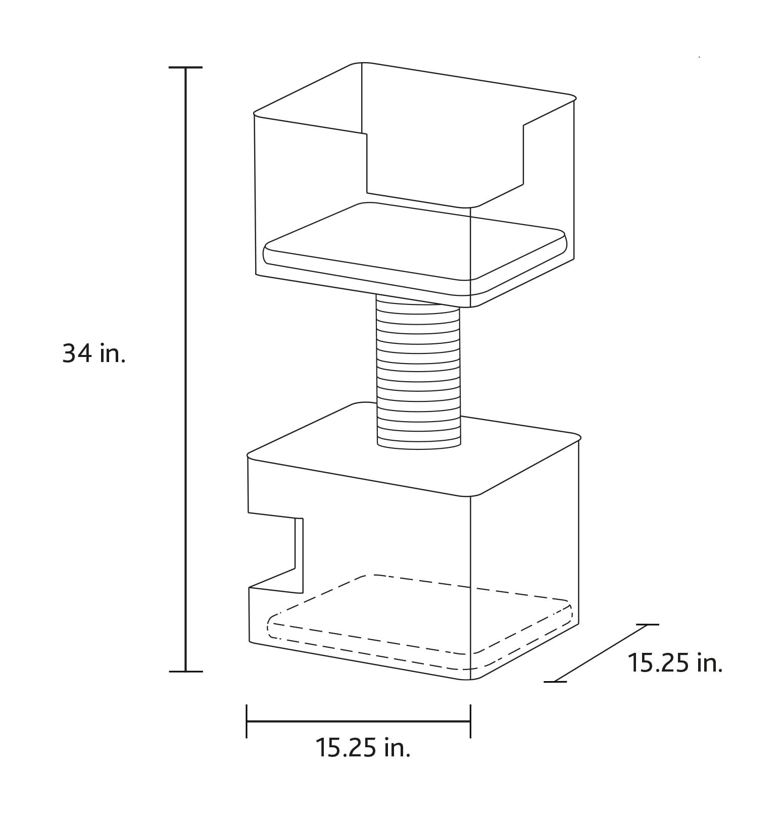 TRIXIE Ava XXL Jute & Plush 2-Level 34