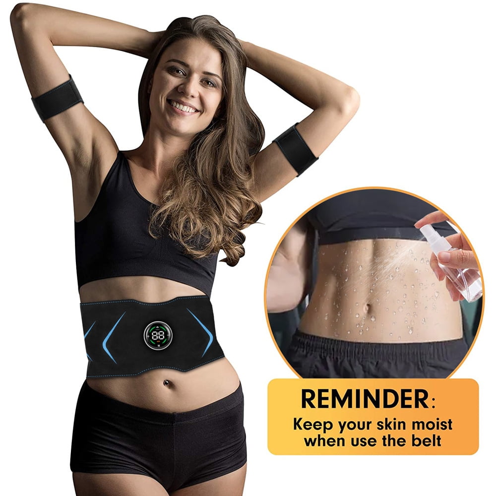 JLLOM Abdominal Muscle Stimulator Belt Electric ABS Fitness Toner Trainer Workout