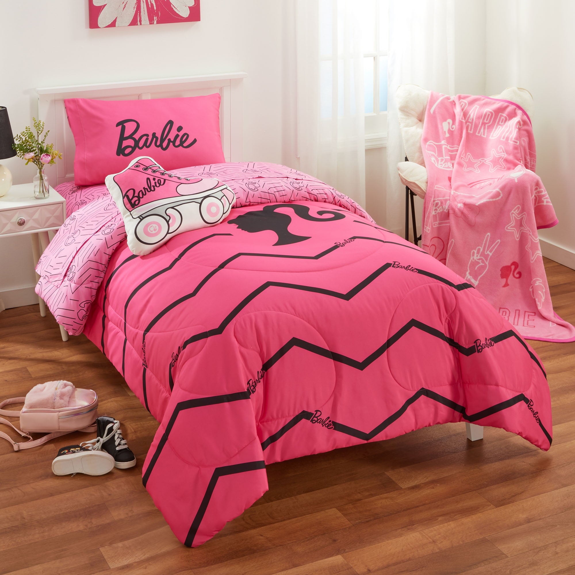 Barbie Kids Fleece Throw, 46 x60 , Pink, Mattel