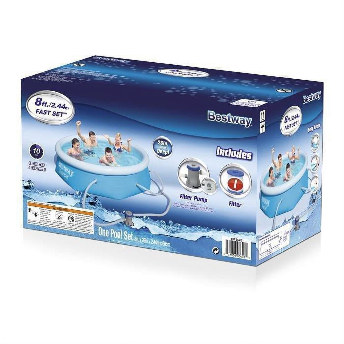Bestway 8 ft X 26 in Fast Set Inflatable Pool Set