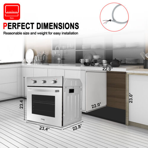 GASLAND Chef 24" Wall Oven 240V 2000W Stainless Steel Electric Grill Oven Roast