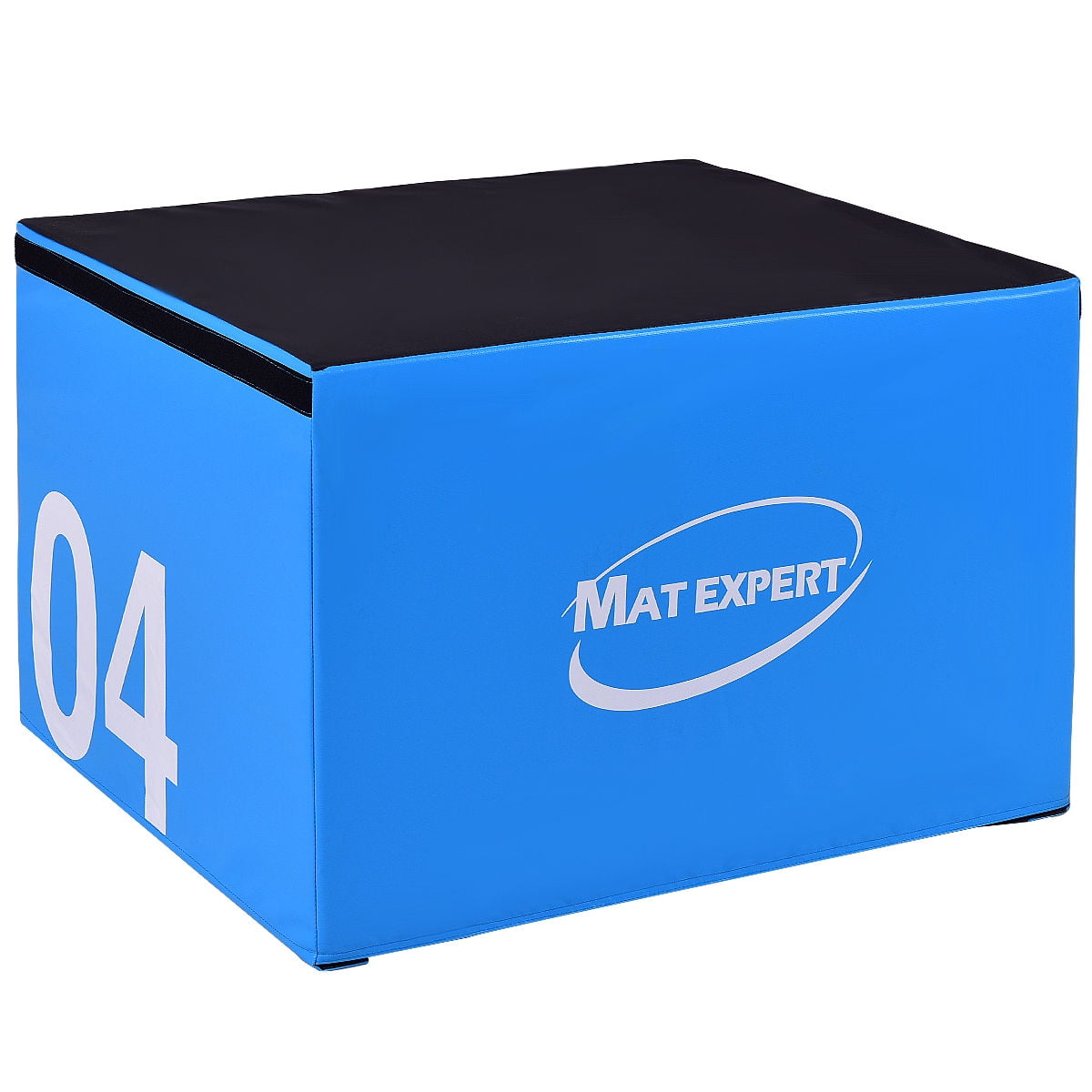 Gymax 24'' PVC Soft Foam Jumping Box Plyometric Exercise Blue
