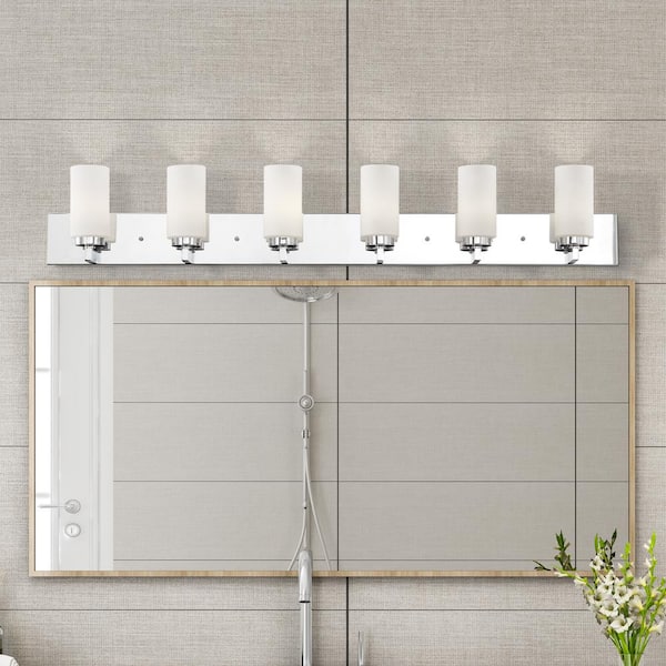 West Lake 6 Light Polished Chrome Bath Vanity Light