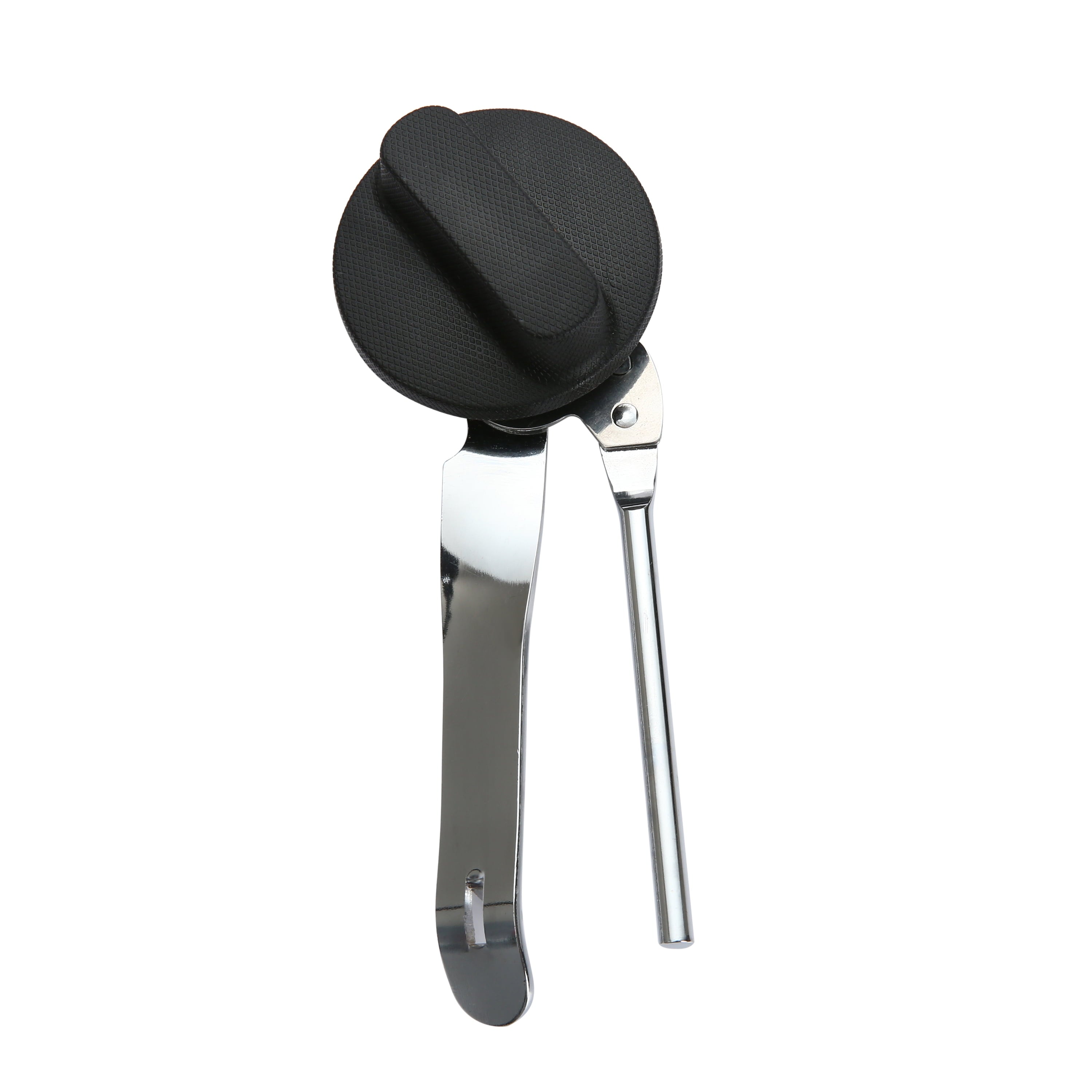Mainstays Can Opener Stainless Steel Hand Grip Can and Bottle Opener, Silver and Black