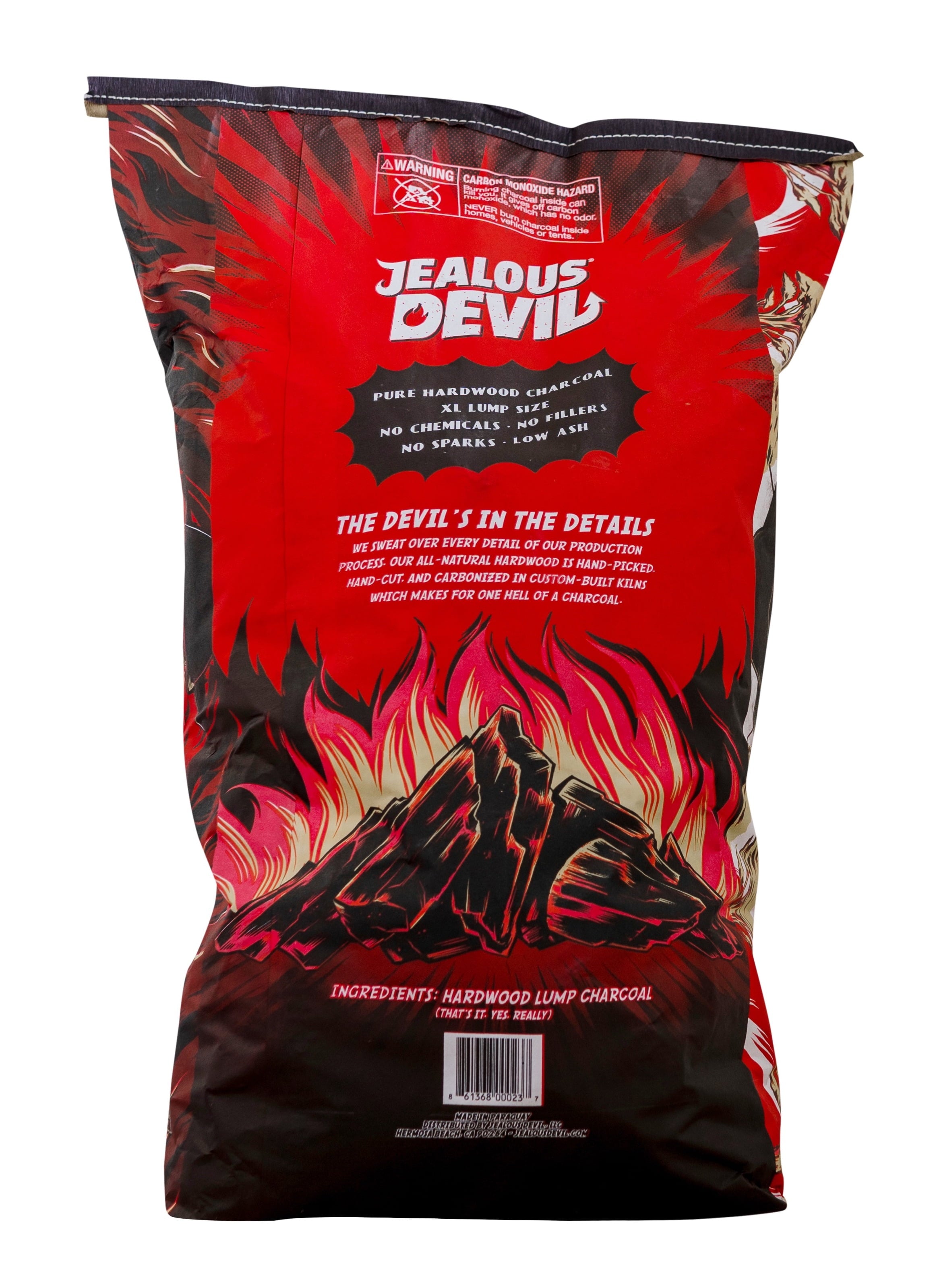 Jealous Devil 100 Percent Natural Hardwood Wood Lump Grill Charcoal, 20 Pounds