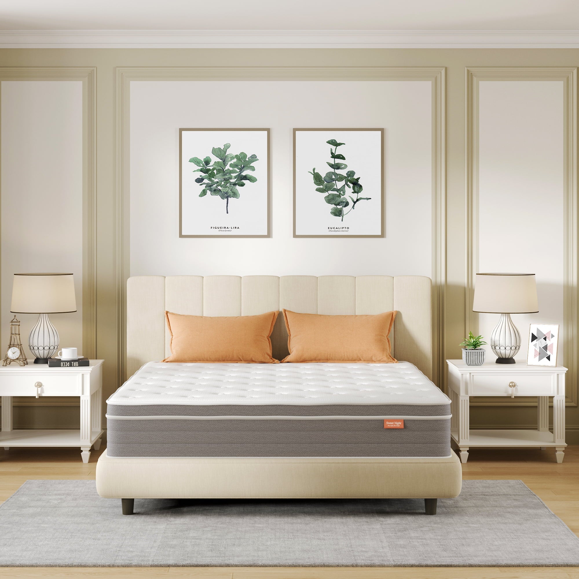 Sweetnight 12 inch Gel Memory Foam Hybrid Mattress with Medium Firm Pillow Top, King Mattresses