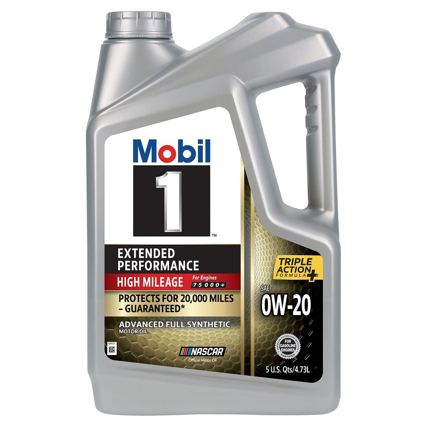 Mobil 1 Extended Performance High Mileage Full Synthetic Motor Oil 0W-20, 5 qt